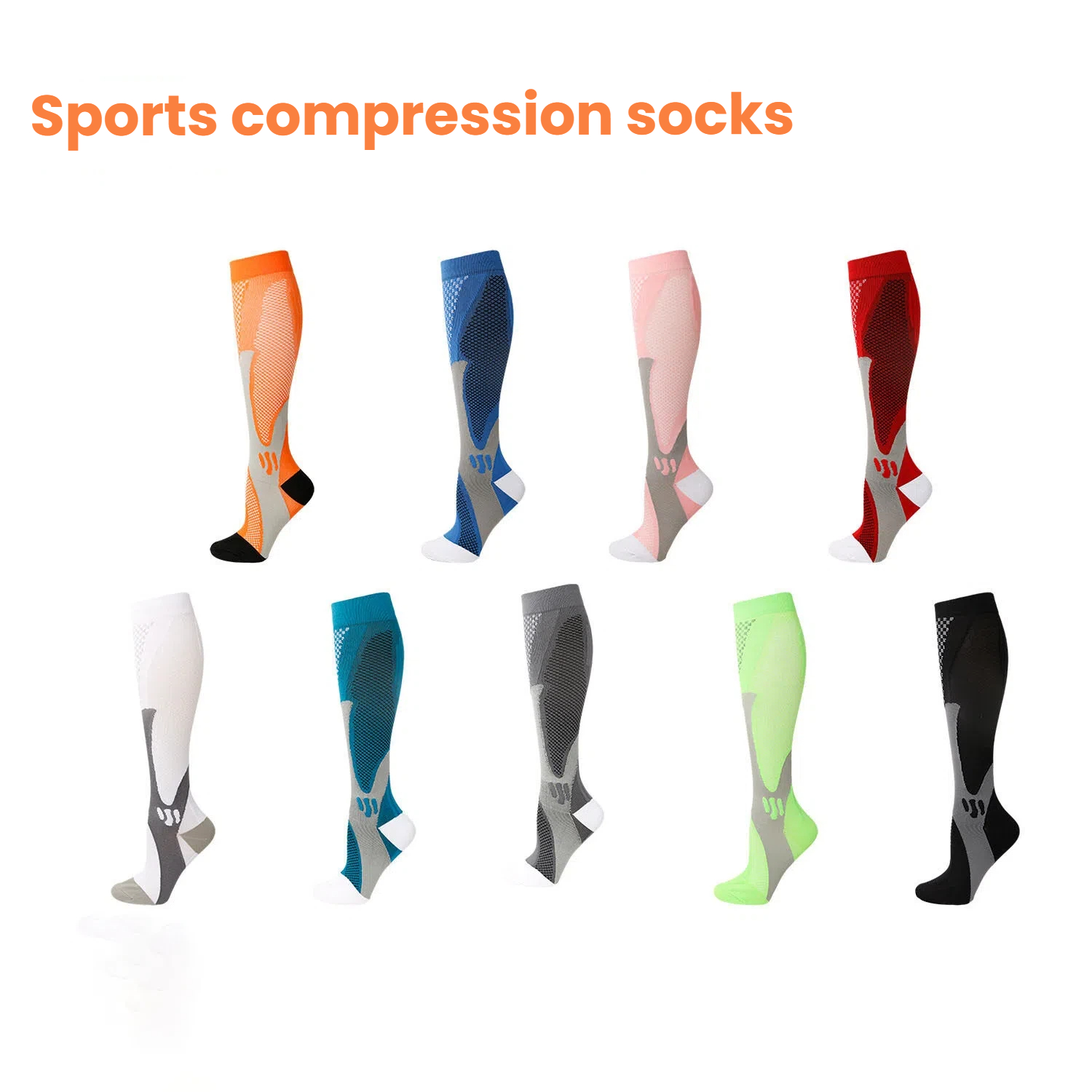 Sports Socks - Calcetines de compresión de nailon para