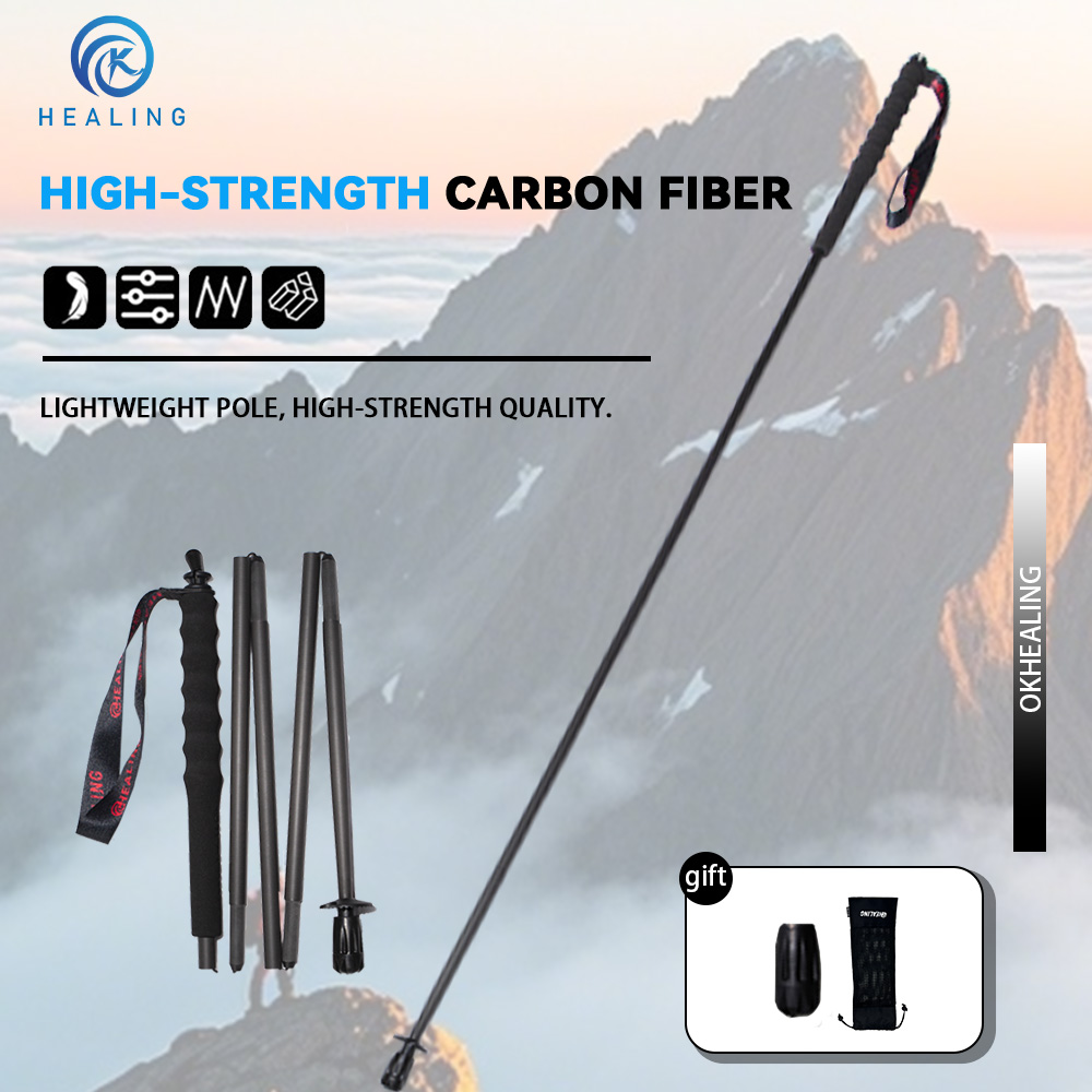 Trekking Pole Carbon - OKHEALING Bastones de Trekking Plegables de