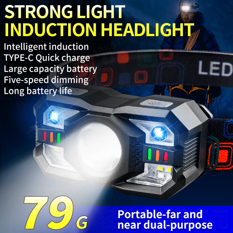 Running Headlamp - Linterna Frontal LED de Inducción con