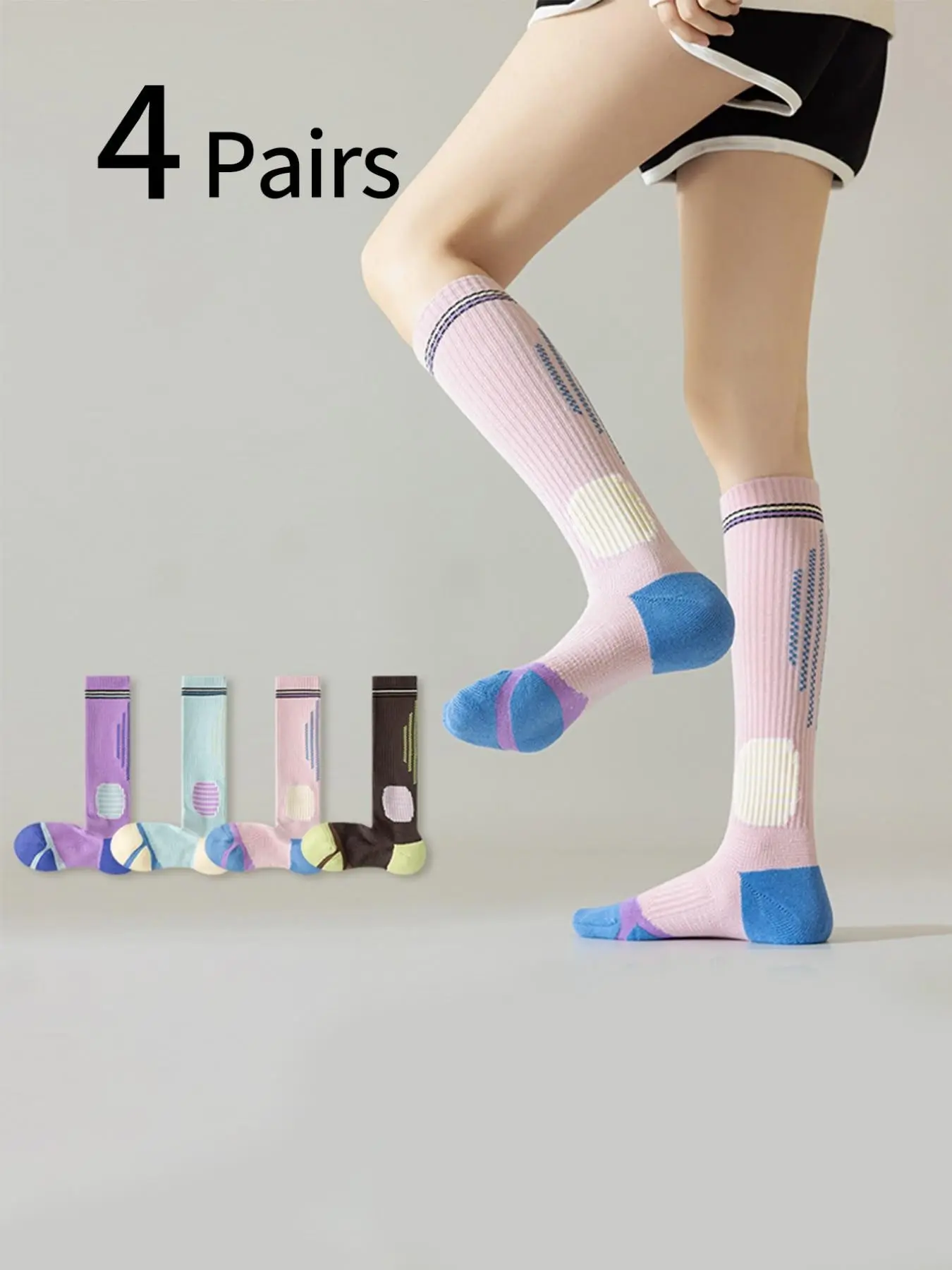 Sports Socks - 4 pares de calcetines deportivos de