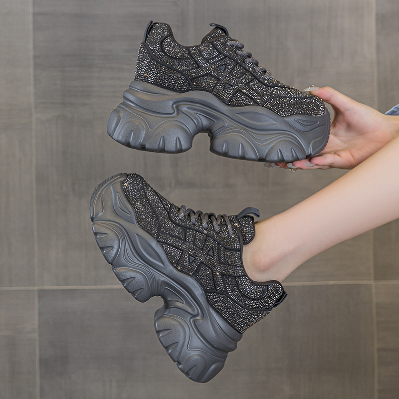 Running Shoes Women - Zapatillas de Mujer con Cordones, Plataforma