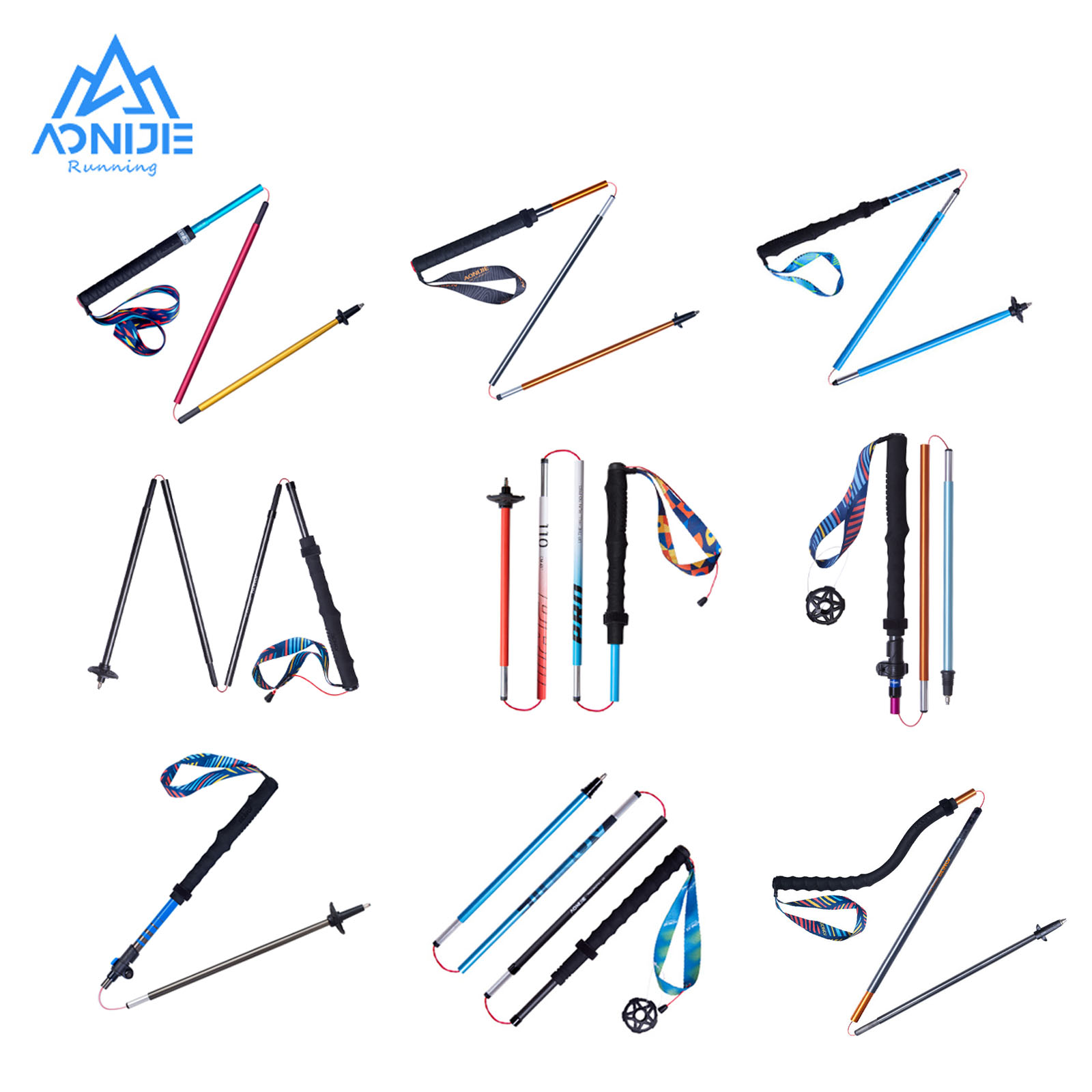 Trekking Pole Carbon - AONIJIE-bastones de senderismo para acampada, 2
