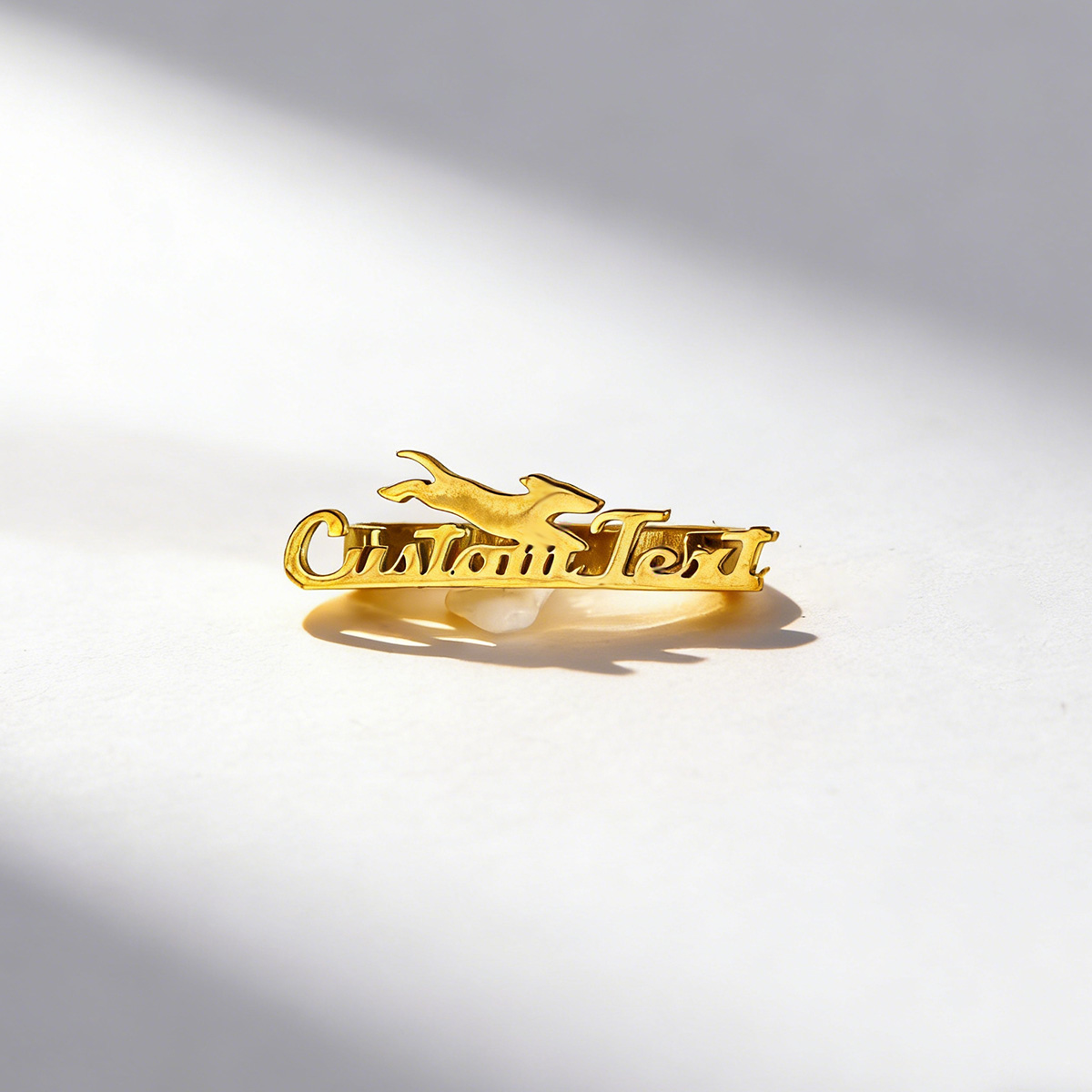 Running Watch - Anillo Decorativo de Metal con Nombre