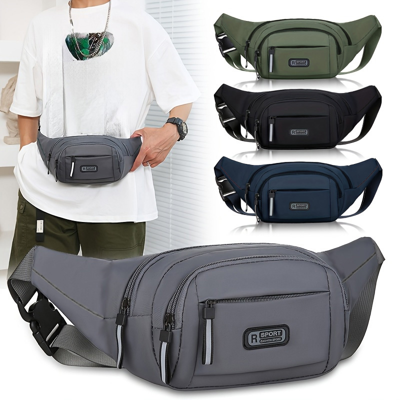 Running Belt - Riñonera impermeable para hombre, con múltiples