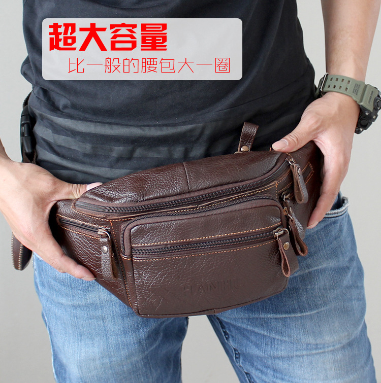 Running Belt - Riñonera de cuero de vaca auténtico