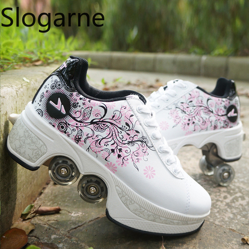 Running Shoes Women - Zapatos de patines de 4 ruedas