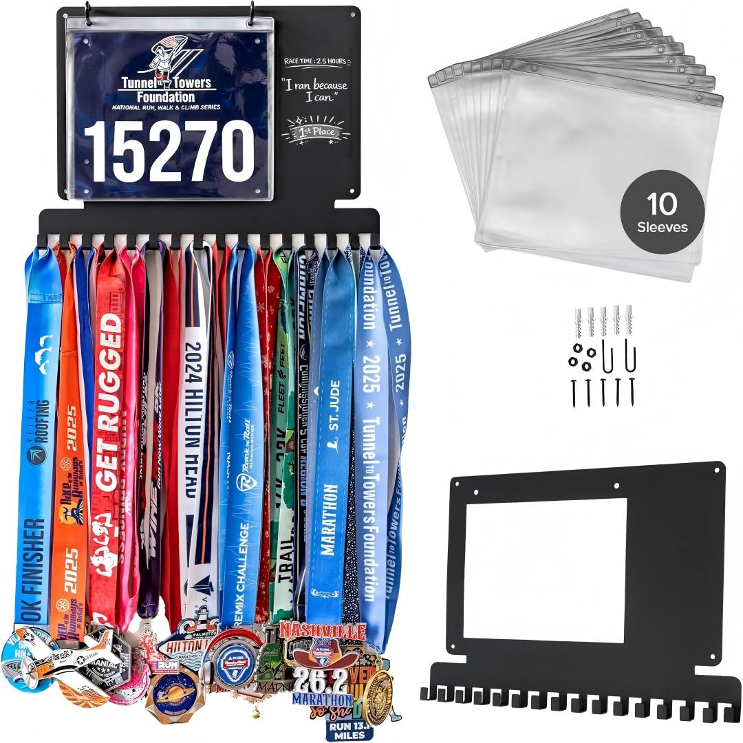 Race Bib - Expositor de Medallas para Corredores, Soporte