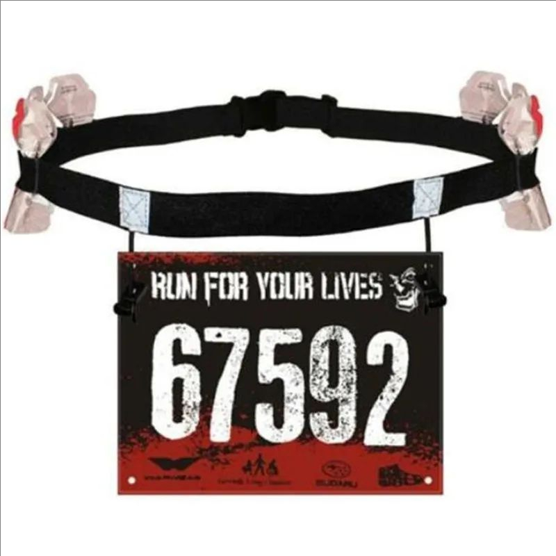 Race Bib - Cinturón Porta-Dorsal para Carreras, Triatlón, Maratón,